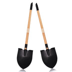 POMIKU 2PCS 27" Kids Shovels, Wood Handle & Metal Head Shovels for Digging Sand, Great for Beach & Garden