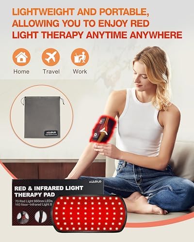 Red Light Therapy for Body Pain, 3 in 1 LED Beads Infrared Light Therapy Belt 660nm Red Light &850nm Near Infrared Light Therapy Timer Remote Control, Home Red Light Therapy Gift for Women Men