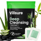 Villsure Deep Cleansing Foot Pads, 50 Pads Bamboo Foot Pads,Use during sleep. It is a good gift for family members