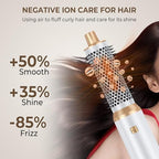 5 in 1 Upgrade Hair Dryer Brush Blow Dryer Brush, Air Curler Air Curling Wrap Styler, Detachable Hot Air Brush Negative Ion Curling Brush Iron, Hair Styling Tools for Drying Curling Straightening