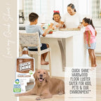 Quick Shine Hardwood Floor Luster-Polish 27oz-2pk | Plant-Derived w/Carnauba | Safer Choice, No PFAS, pH Neutral | Ready to Use Formula w/Anti-Slip Technology | Simply Squirt & Spread | Made in USA