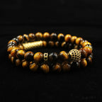 BOMAIL 8mm Tiger Eye Stone Beads Bracelet