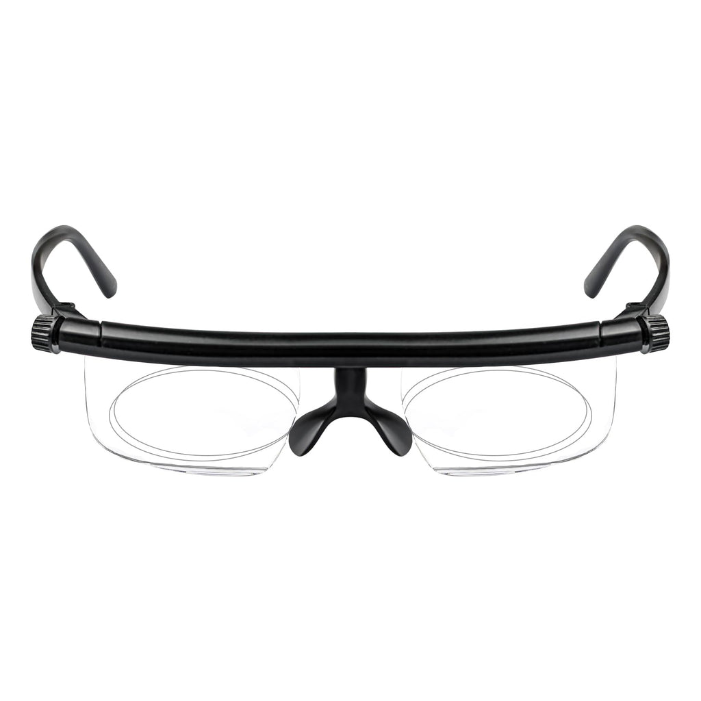 Ouolipraa Flex Focal Adjustable Glasses Dial Vision Reading Glasses Zoom Eyeglasses for Men Women One Power Auto Focus 0D to 400D Presbyopic Readers Variable Focus Eyewear Read Distance Near Far Sight