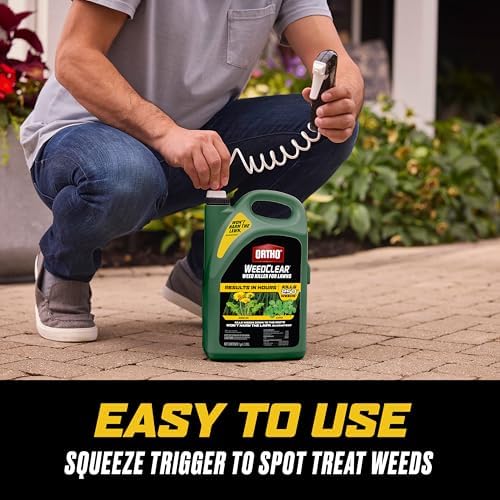 Ortho WeedClear Weed Killer for Lawns: Ready-To-Use, With Trigger Sprayer, Won't Harm Grass (When Used as Directed), Kills Dandelion & Clover, 1 gal., (Packaging may vary)