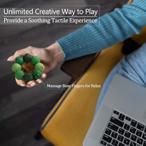 Silicone Magnetic Balls Fidget Toys for Adults & Teens,8PCS Stress Relief Sensory Toys for Autism ADHD Anxiety,Fun Textures Gadgets,Office Desk Toy,Stocking Stuffers for Women Men Teen Gifts