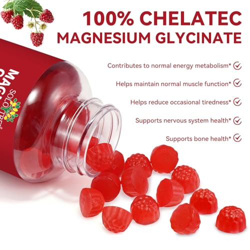 WOJBALMN Magnesium Glycinate Gummies,240 Count Magnesium Complex Supplement |Sleep, Calm & Relaxation Support|High Absorption MagnesiumGummies for Women, Men & Family|Gluten-Free