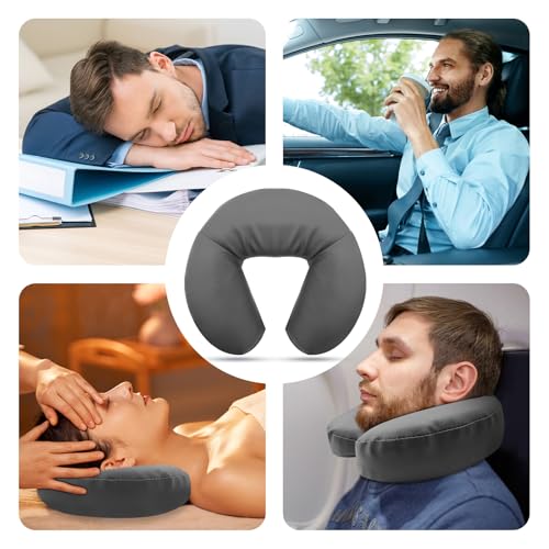 HOINCO Massage Face Cradle Cushion，Universal Headrest Face Rest Neck Head Cushion for Massage Chairs Spa Bed.(Grey)