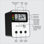 Aranet Radon One – Fast Home Radon Gas Detector with 10-Minute Response, E-Ink Display, Battery Powered, Portable Real-Time Radon Monitor for Basements & Indoor Air Monitoring (White)