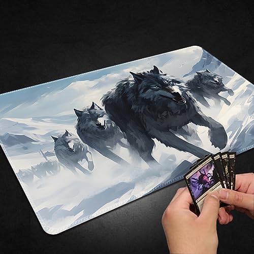 Playmat for MTG, with Free Storage Bags,Game Mat 24 x 14 inches, TCG and Board Game Mat for Cards,Mousepad Desk Mats (Regular,Magic Mat 4)