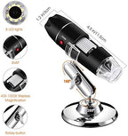 40 to 1000x Magnification Endoscope, 8 LED USB 2.0 Digital Microscope, Mini Camera with OTG Adapter Metal Stand, Compatible with Mac Windows 7 8 10 11 Android Linux Chrome Not for iPhone/iPad