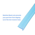FBULWSEC 120'ft Roll Swimming Pool Liner Bead Lock for Above-Ground & In-Ground Swimming Pool Beaded Liners Wedge Lock, Blue