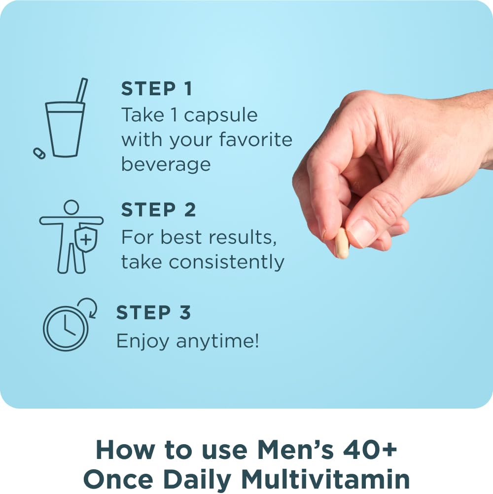Ancient Nutrition Multivitamin for Men, Multi Men's 40+ Once Daily Vitamin Supplement, Magnesium, Vitamin A, Methylated B and K2, Supports Immune System , 30 Ct