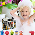 Bath Bombs for Kids with Toys Inside - Organic Bubble Bath Fizzies with Jungle Animal Toys. Gentle and Kids Friendly Spa Bath Balls, Bath Fizz Balls - Valentines Day Gift for Toddlers, Boys, Girls