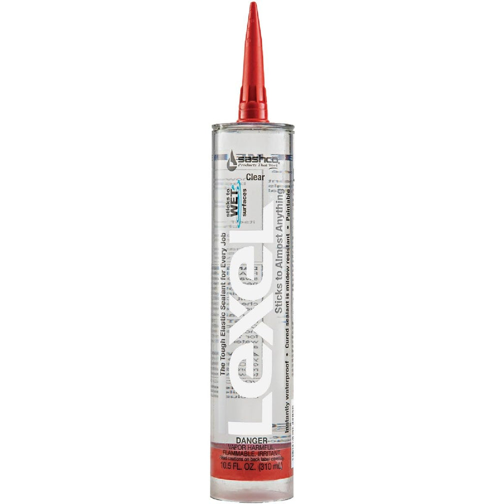 Sashco 13010 10.5oz Sealants Clear Lexel Adhesive Caulk, 10.5-Ounce (Pack of 12)