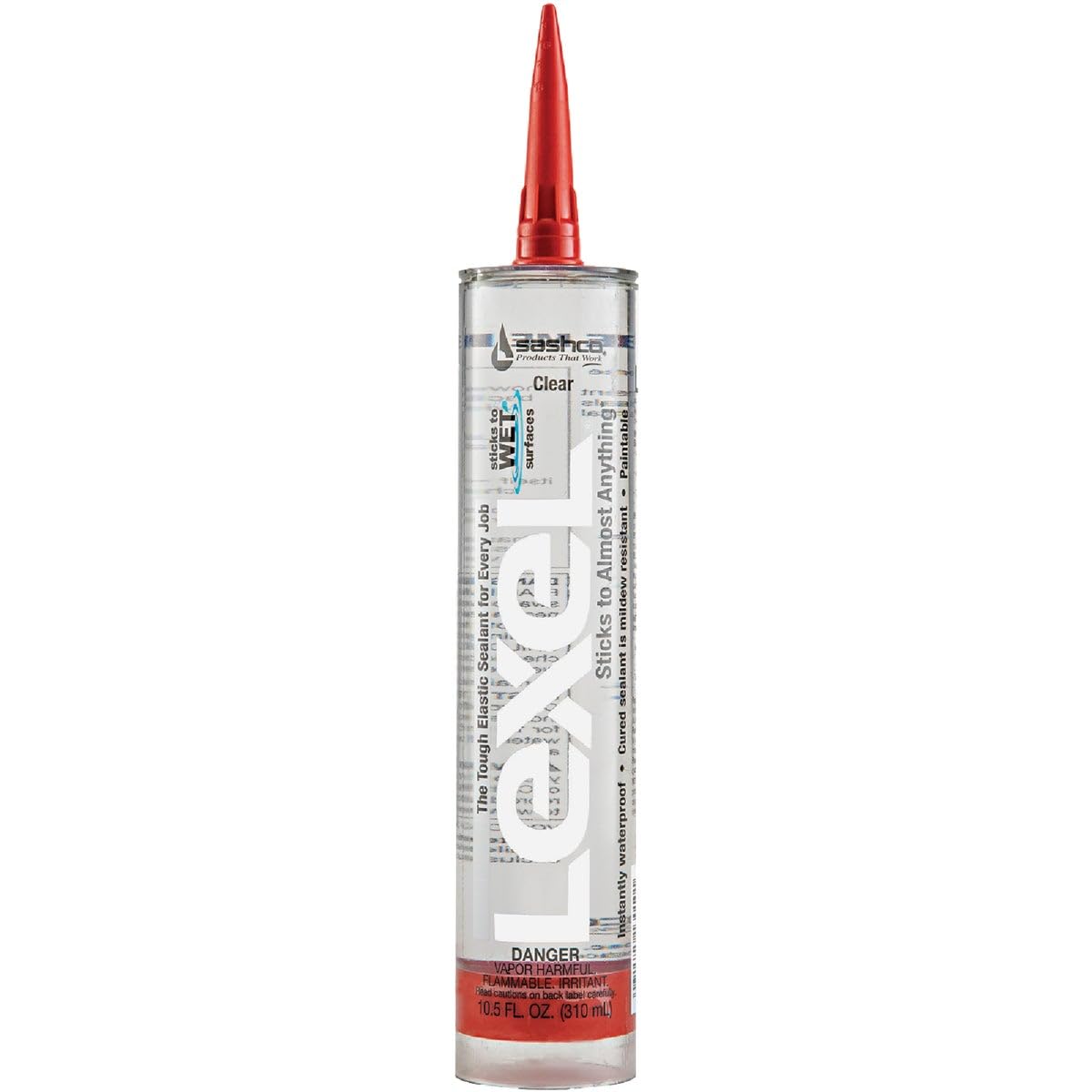 Sashco 13010 10.5oz Sealants Clear Lexel Adhesive Caulk, 10.5-Ounce (Pack of 12)