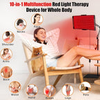 Red Light Therapy for Face and Body, 10-in-1 Multifunction Red Light Therapy Lamp with Stand, 660nm Red Light & 850nm Near Infrared Light Therapy Device with Red Light Therapy Belt and Stand