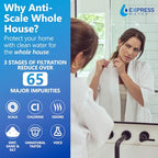 Whole Home Water Filter System| ANTI-SCALE | 3 Stage Water Purifier Whole Home, Top-Tier Anti-Scale Filter Specially Designed to Prevent Scale Build-Up, Protects Appliances, No More Descaler Solution