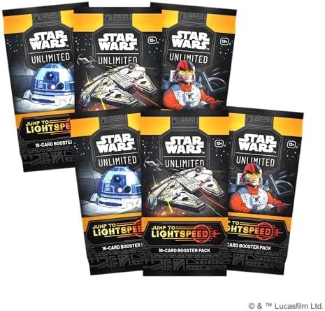 Asmodee Star Wars: Unlimited TCG Jump to Lightspeed PRERELEASE Box - Includes 6 Booster Packs, Ages 12+, 2+ Players, 20 Minute Playtime