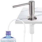 GAGALIFE Kitchen Sink Soap Dispenser - Sink Soap Dispenser Pump with 40" Silicone Extension Tube Kit (Brushed Nickel), Say Goodbye to Frequent Refills G026BN
