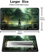 MTG Playmat Size 24x14in Free Storage Bags Non-Slip Backing, Ideal for Card Game Enthusiasts TCG Playmat (Necroslayer-Deck)