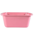 Vakly Wash Basins – Rectangular Plastic Hospital Bedside Soaking Tub - Small 7 Qt Graduated Bucket - Portable Washbasin for Washing, Cleaning, Foot Bath, Dishes, Face Cleansing Bowl (5, Pink)
