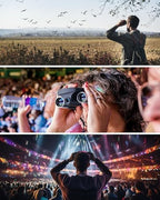 Digital Binoculars with Camera - 8X Digital Zoom, 2" LCD Display 40MP Camera 2.5K Videos Ideal for Concerts, Bird Watching, and Outdoor Adventures with 32GB SD Card - D551