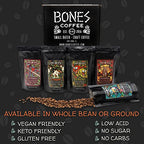 Bones Coffee Company World Tour Sample Pack Gift Set, Medium Roast Ground Bean Coffee Low Acid Flavored Coffee Beans (4 oz, Pack of 5)