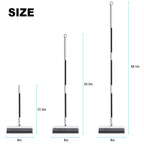 Floor Scrub Brush with Long Handle, Heavy-Duty Stiff Bristles, V-Shape Floor Scrubber Brush for Tile, Concrete & Grout Lines, Stand-Up Cleaning for Garage, Bathroom, Deck & Patio