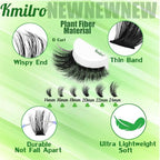 Fluffy Lash Clusters Kit 14-24mm Thick Long Cluster Eyelash Extensions Kit 180D D Curl Volume DIY Lash Extension 240pcs Soft Wispy Individual Lashes Kit with Bond and Seal Lash Tweezers, by Kmilro