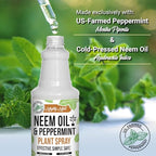 Mighty Mint Neem Oil & Peppermint Cold-Pressed Plant Nutrient Spray, 16oz - 2 Pack