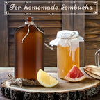 4 Pack 32 oz Amber Boston Round with Black Poly Cone Cap,Reusable Brown Glass Bottles for Secondary Kombucha Fermentation,Homemade Essential Oils,Lab Chemicals