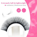 TDANCE Cashmere Easy Fan Lash Extensions 0.07mm C Curl Self Fanning Volume Lash Extensions 10mm Single Length Matte Black Lash Extensions(0.07-C,10mm)