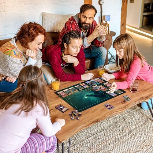 MTG Playmat TCG Playmat -Includes Storage Tube and 7 Dice-Experience Top-Tier Quality and Edge-Locking Waterproof and Non-Slip Mat! (playmat with Zones, Greenery)