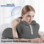 Butt Cushion for Couples - Memory Foam Support Pillow for Women, Sitting and Lying. Ideal for Waist, Neck, and Multi-Position Comfort at Home. Modern Simple Style Pillowcase (All Grey)