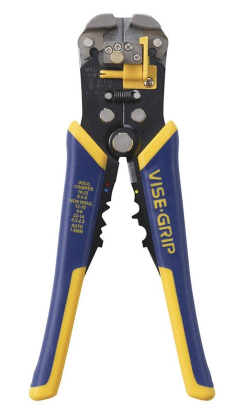 IRWIN Vise-Grip Wire Stripper, 2 Inch Jaw, Cuts 10-24 AWG, ProTouch for Comfort, Blue (2078300)