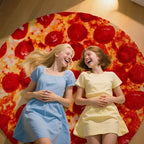 85in Pepperoni Pizza Blanket White Elephant Gifts for Adults Useful Sausage Throw Blankets Woemn Men Party Cool Stuff Novelty Gag Soft Fleece Wrap
