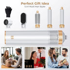 Blow Dryer Brush 5 in 1, Negative Ion Hair Dryer Brush Set Air Styler Curling Wrap Air Curler, Upgrade Hot Air Brush Curling Iron Hair Styling Tools As A Gift for Straight/Curling/Drying/Smoothing
