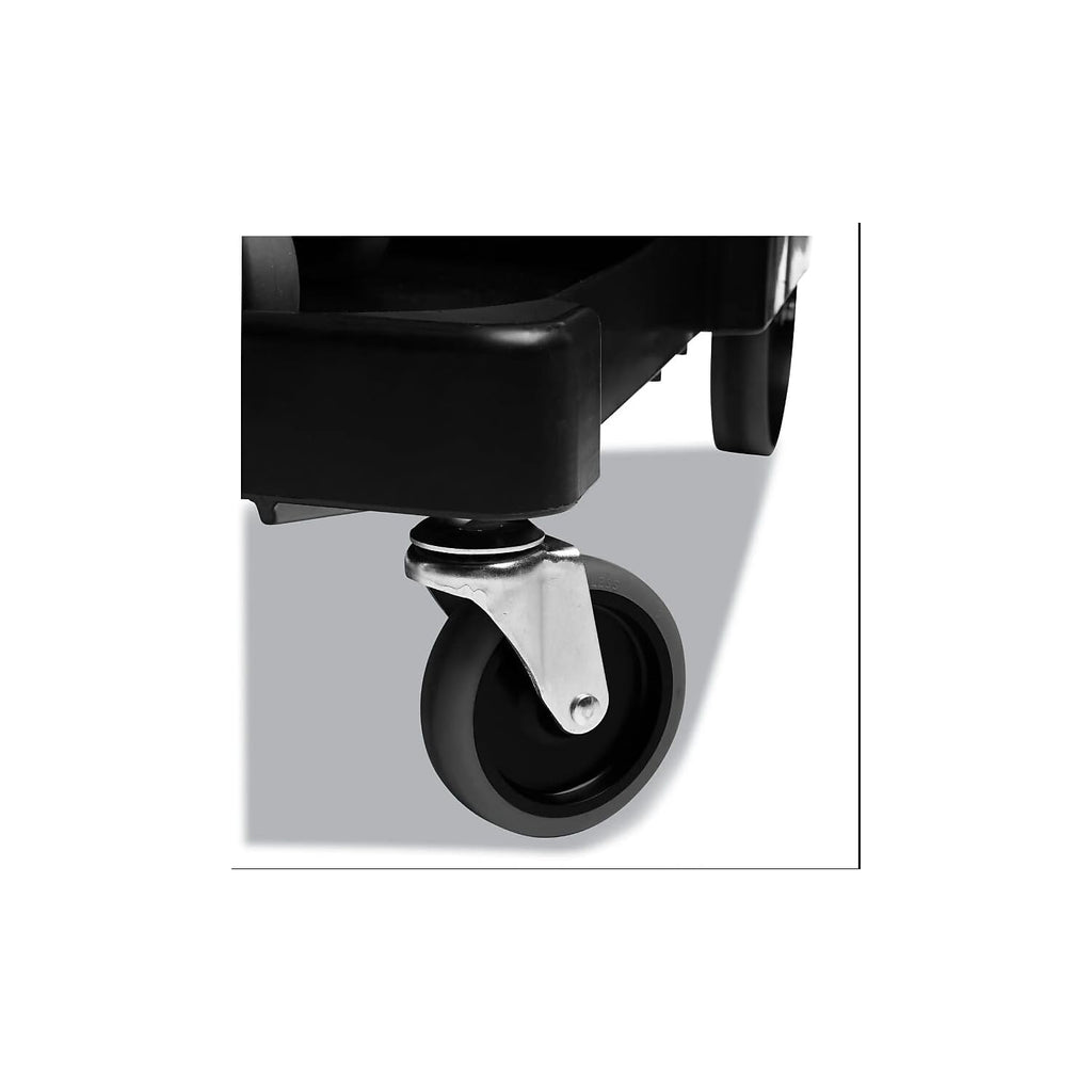 Rubbermaid Commercial Products Executive Series Janitorial and Housekeeping Cleaning Cart with Locking Cabinet, Wheeled with Zippered Black Vinyl Bag, Black, 38.4" H x 21.8" W x 46" L