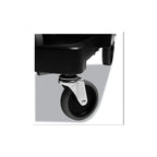 Rubbermaid Commercial Products Executive Series Janitorial and Housekeeping Cleaning Cart with Locking Cabinet, Wheeled with Zippered Black Vinyl Bag, Black, 38.4" H x 21.8" W x 46" L