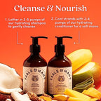 Fable and Mane HoliRoots Coconut Oil Shampoo for Women - Moisturizing, Hydrating, Clarifying for Dry, Damaged Hair - 8.5 FL oz