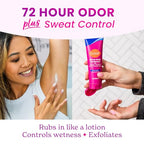 Lume Whole Body Deodorant Plus Sweat Control - Smooth Cream Tube - 72 Hour Odor And Sweat Control - Baking Soda Free, Skin Loving - 3.0 ounce (Pack of 2) (Soft Powder)