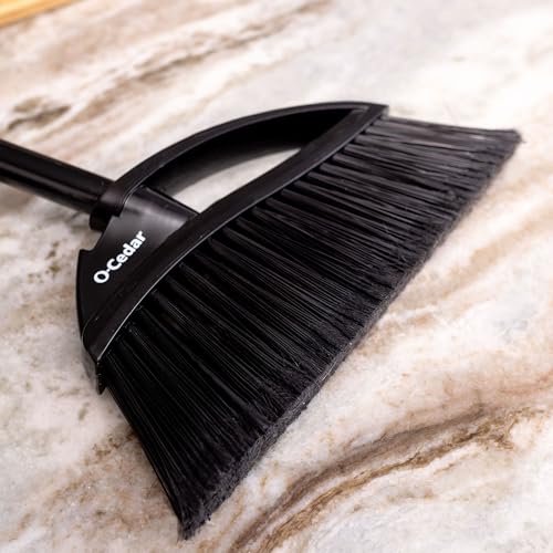 O-Cedar Indoor & Outdoor Strong Sweep Broom & Brush Bundle | Heavy Duty Bristles Remove 99% of Dust & Dirt in One Sweep | Step-On Dust Pan | Safe for Hardwoods, Powerful on Outdoor Debris