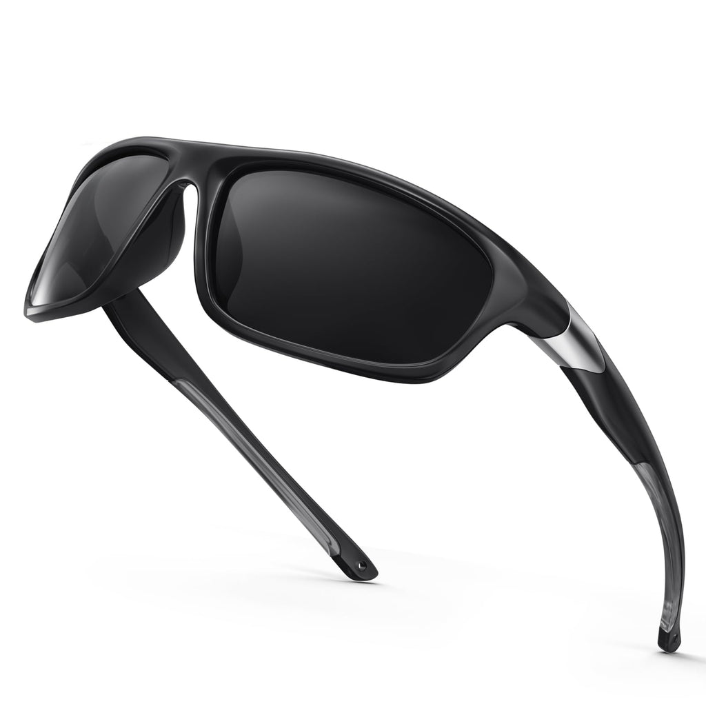 SKYFUEN Bifocal Polarized Sunglasses Men, Anti glare/UV TR90 Wrap Sports Sun Readers Reading Glasses Fishing Driving Outdoor Far/Near Tinted Bi-Focal Build-in Vintage Eyeglasses, 2.0