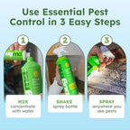 BugMD Ant Killer & Bug Spray Concentrate 3.7 oz and Empty Refillable Spray Bottle 32 oz.