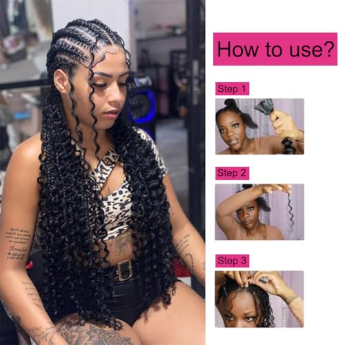 Human Braiding Hair Deep Wave Bulk Human Braiding Hair For Boho Braids No Weft 1 Bundle 50g 28 Inch Deep Curly Hair For Boho Knotless Braids Wet And Wavy Brazilian Unprocessed Virgin Hair Extensions