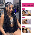 Human Braiding Hair Deep Wave Bulk Human Braiding Hair For Boho Braids No Weft 1 Bundle 50g 28 Inch Deep Curly Hair For Boho Knotless Braids Wet And Wavy Brazilian Unprocessed Virgin Hair Extensions