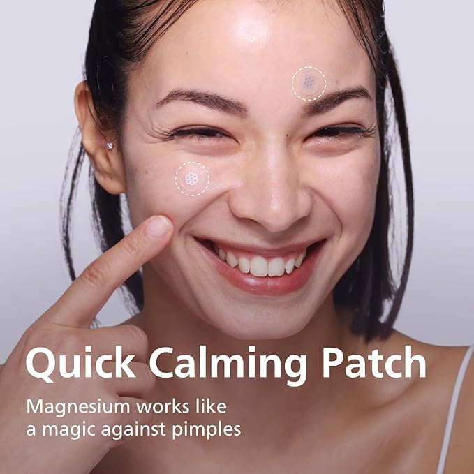 DWEasyDerm Quick Calming Magnesium Patches(20 patches) with Cica Ampoule - Intensive Care, Pimple patches, Hydrocolloid Band, Zits Spot care Overnight Home Care 2-8 hours, New boxs types