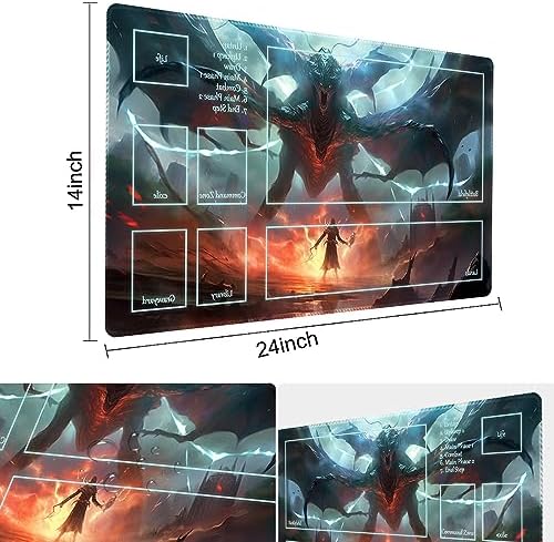 MTG Playmat - Non-Slip Backing Printing, Ideal for Card Game Enthusiasts TCG Playmat (Fear of Death-Deck)