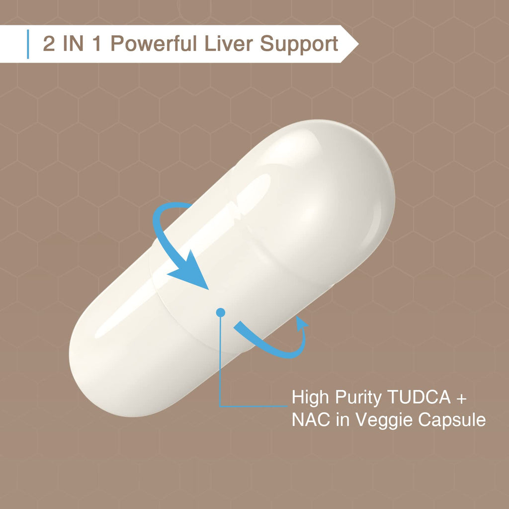Zingicin TUDCA with NAC Supplement 1200mg - 60 Capsules, 1 Pack