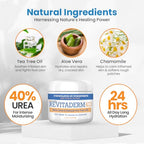 Revitaderm 4D Urea Cream 40 Percent for Feet Maximum Strength, for Dry Hands, Elbows and Knees, Callus Remover for Feet, Free Pumice Stone, 4oz, 1 Pack